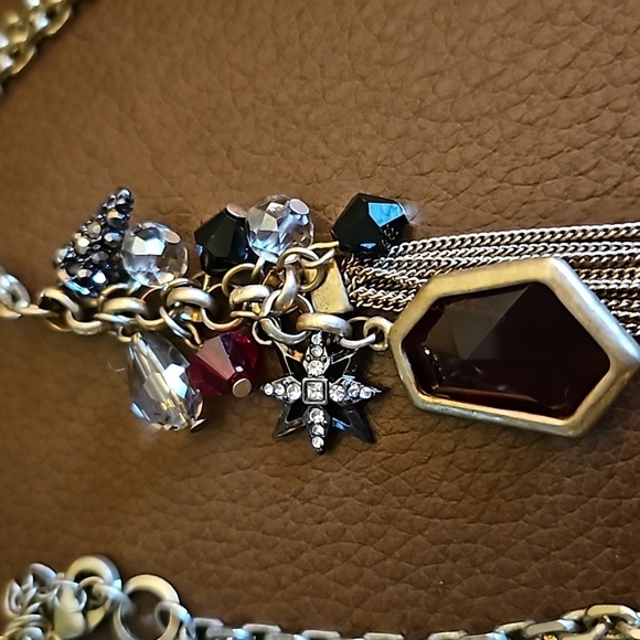 LANI Long Chain Crystal Charm Sweater Necklace - Picture 4 of 5